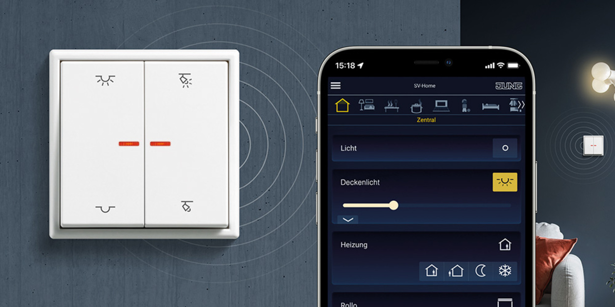 KNX RF Taster bei Gebhard Fürst Elektrotechnik GmbH in Hüttlingen